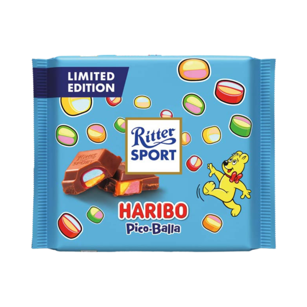 Ritter Sport Haribo Pico-Balla Vollmilchschokolade, 100g